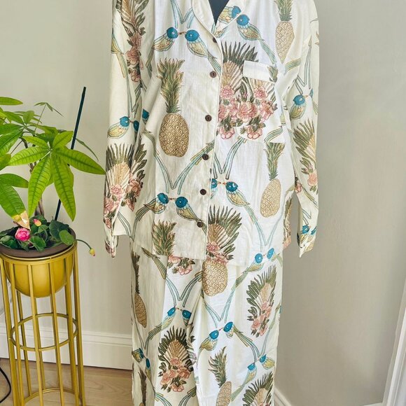 BRAND NEW Indian Handmade 100%Cotton Block Print PJ Sets Women's Sleepwear - Picture 3 of 12